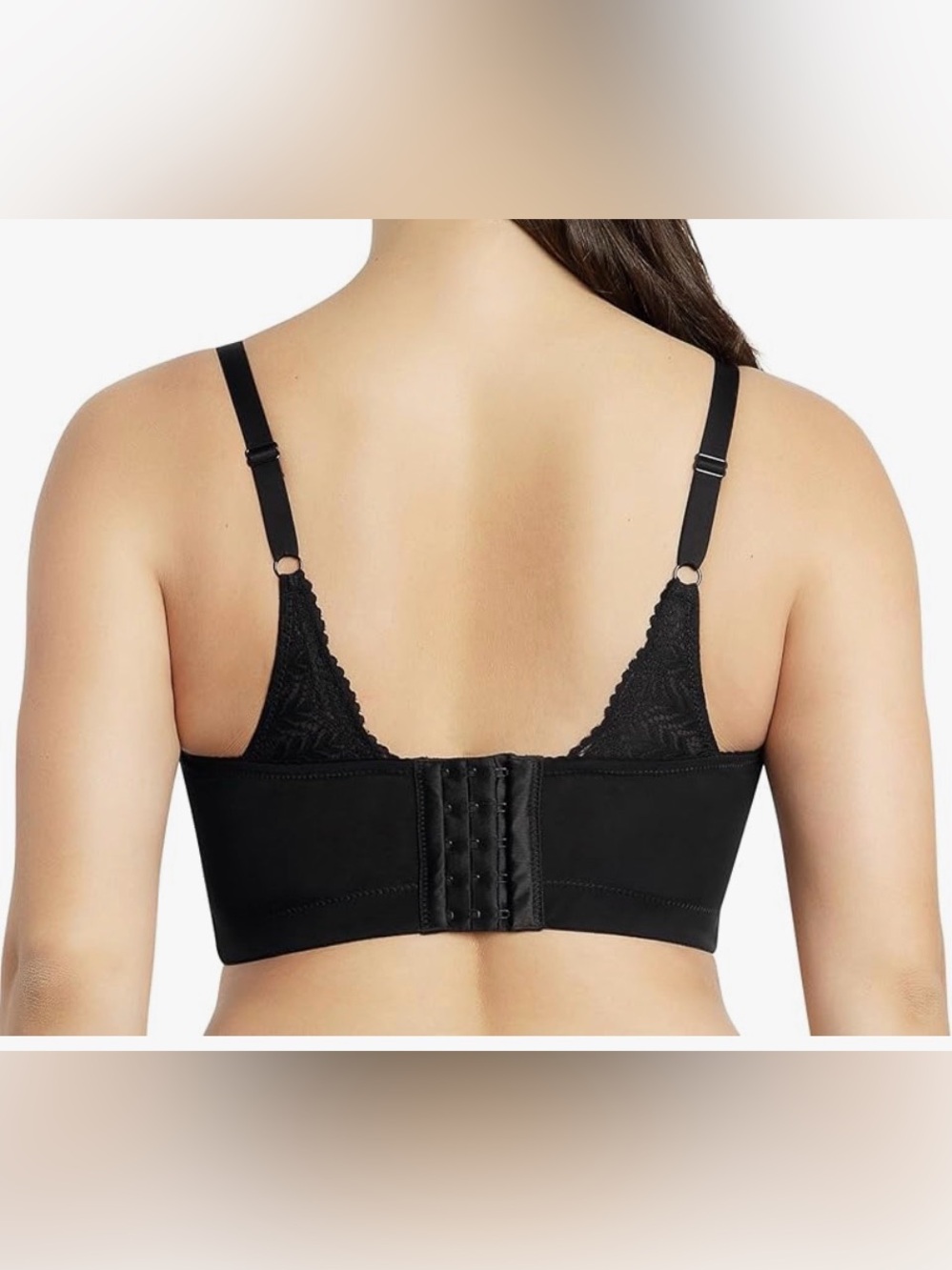 Parfait Mia Black Wire Free Lace Strapy Long Bralette Bra Size 34D - Picture 3 of 13